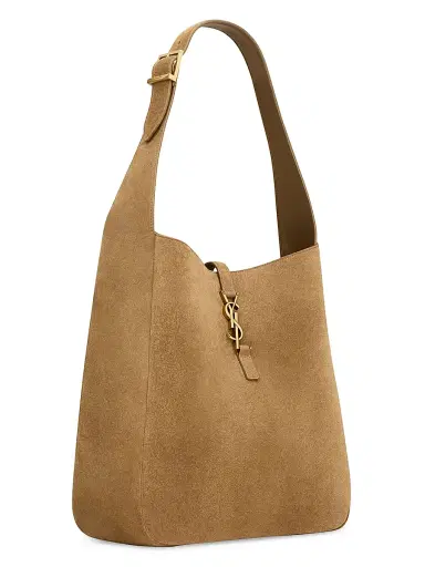 Saint Laurent Women's Le 5 a 7 Soft Shoulder Bag in Suede - Golden Leaf | Thumbnail 4 Saint Laurent Women's Le 5 a 7 Soft Shoulder Bag in Suede - Golden Leaf | Thumbnail 4