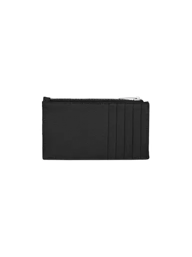 Saint Laurent Women's Cassandre Matelass Zipped Fragments Card Case in Grain de Poudre Embossed Leather - Nero | Thumbnail 2 Saint Laurent Women's Cassandre Matelass Zipped Fragments Card Case in Grain de Poudre Embossed Leather - Nero | Thumbnail 2