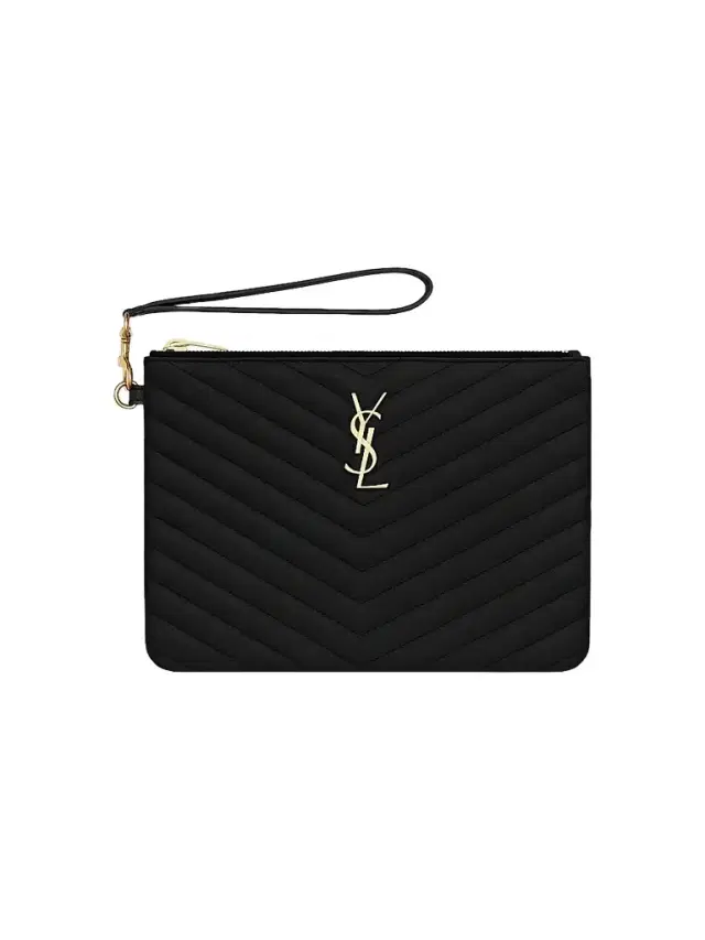 Saint Laurent Women's Cassandre Matelassé Pouch - Black