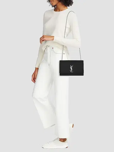 Saint Laurent Women's Medium Kate Grained Leather Shoulder Bag | Thumbnail 2