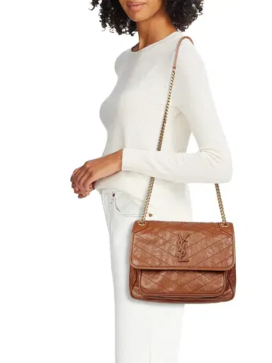 Saint Laurent Women's Niki Leather Shoulder Bag - Light Caramel | Thumbnail 2 Saint Laurent Women's Niki Leather Shoulder Bag - Light Caramel | Thumbnail 2