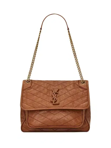 Saint Laurent Women's Niki Leather Shoulder Bag - Light Caramel | Thumbnail 1 Saint Laurent Women's Niki Leather Shoulder Bag - Light Caramel | Thumbnail 1