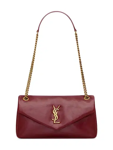 Saint Laurent Women's Calypso Bag in Shiny Leather - Rubis | Thumbnail 1