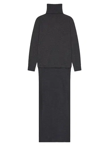 Givenchy Women's Sweater in Cashmere with Train - Charcoal - Size Medium | Thumbnail 3