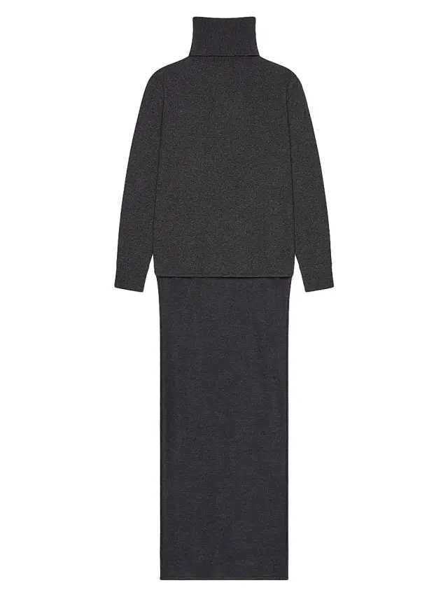 Women's Sweater in Cashmere with Train - Charcoal