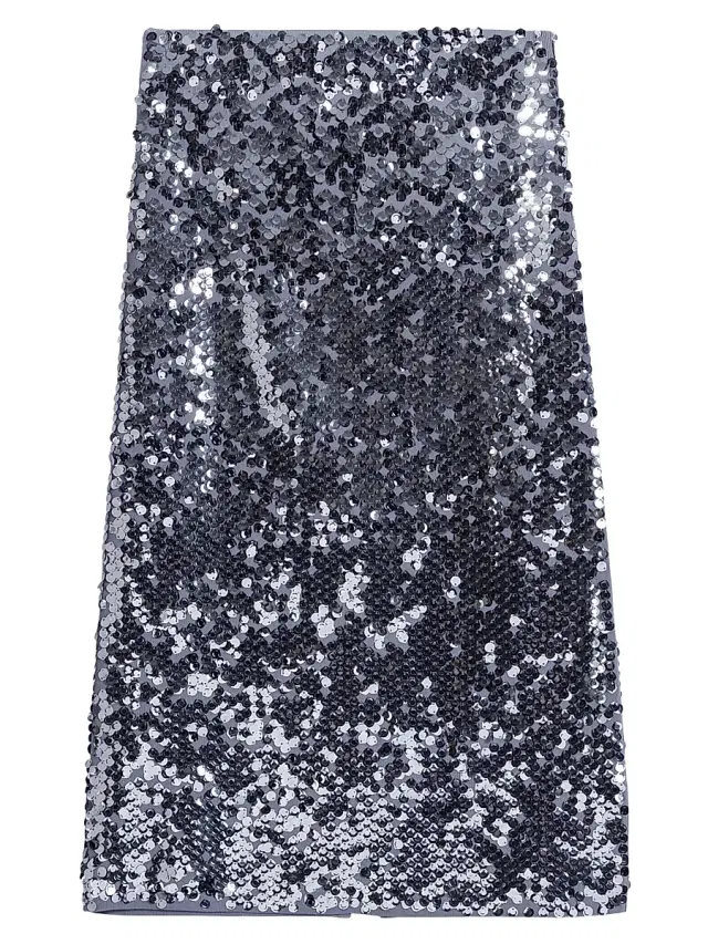 Women's Knit Skirt with Sequins - Grey Women's Knit Skirt with Sequins - Grey