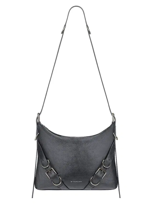 Men's Voyou Crossbody Bag in Grained Leather - Dark Grey
