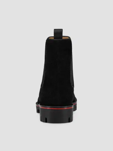 Christian Louboutin Men's Alpinosol Leather Ankle Booties - Black | Thumbnail 2