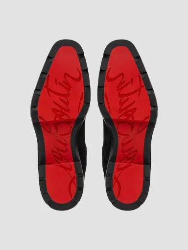 Christian Louboutin Men's Alpinosol Leather Ankle Booties - Black | Thumbnail 4