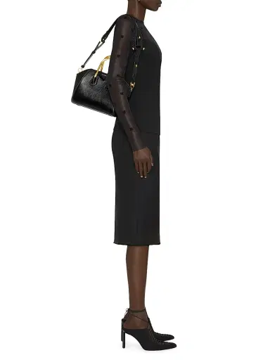 Givenchy Women's Mini Antigona Bag In Leather With Metal Handles - Black | Thumbnail 2 Givenchy Women's Mini Antigona Bag In Leather With Metal Handles - Black | Thumbnail 2