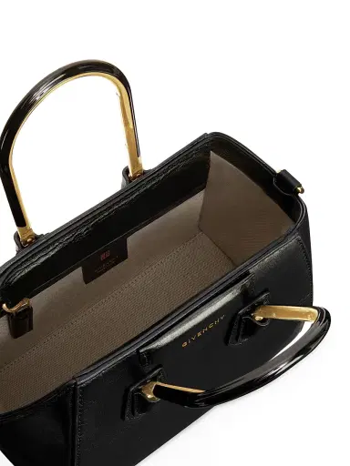 Givenchy Women's Mini Antigona Bag In Leather With Metal Handles - Black | Thumbnail 4 Givenchy Women's Mini Antigona Bag In Leather With Metal Handles - Black | Thumbnail 4