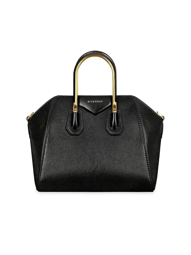 Women's Mini Antigona Bag In Leather With Metal Handles - Black Women's Mini Antigona Bag In Leather With Metal Handles - Black