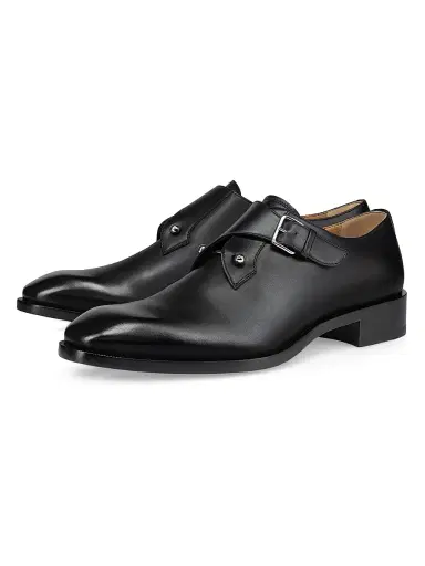 Christian Louboutin Men's Chambelimonk Monk Straps Shoes - Black - Size 15 | Thumbnail 2 Christian Louboutin Men's Chambelimonk Monk Straps Shoes - Black - Size 15 | Thumbnail 2