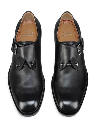 Christian Louboutin Men's Chambelimonk Monk Straps Shoes - Black - Size 15 | Thumbnail 4 Christian Louboutin Men's Chambelimonk Monk Straps Shoes - Black - Size 15 | Thumbnail 4