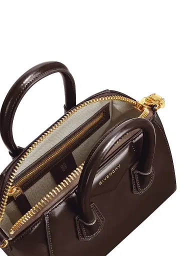 Givenchy Women's Mini Antigona Bag in Box Leather - Dark Khaki | Thumbnail 4 Givenchy Women's Mini Antigona Bag in Box Leather - Dark Khaki | Thumbnail 4