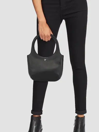Courrèges Women's Holy Leather Tote Bag - Black | Thumbnail 3