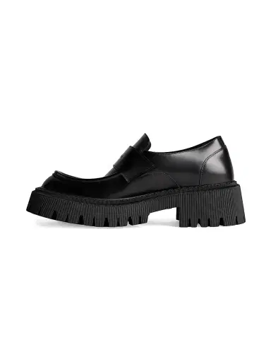 Balenciaga Women's Tractor Loafers - Black | Thumbnail 4