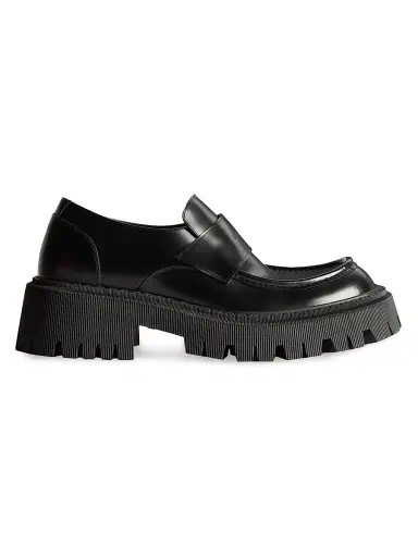Balenciaga Women's Tractor Loafers - Black | Thumbnail 1