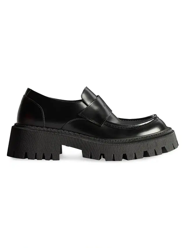 Balenciaga Women's Tractor Loafers - Black
