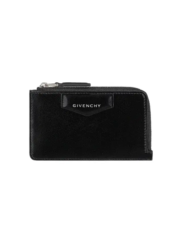 Givenchy Women's Antigona Zipped Card Holder In Box Leather - Black