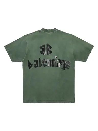 Balenciaga Medium Fit New Tape Type T-Shirt - Dark Green | Thumbnail 2