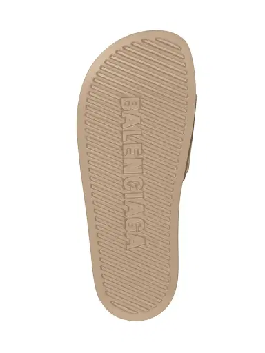 Balenciaga Women's Pool Slide Sandals - Beige Black - Size 12 | Thumbnail 7