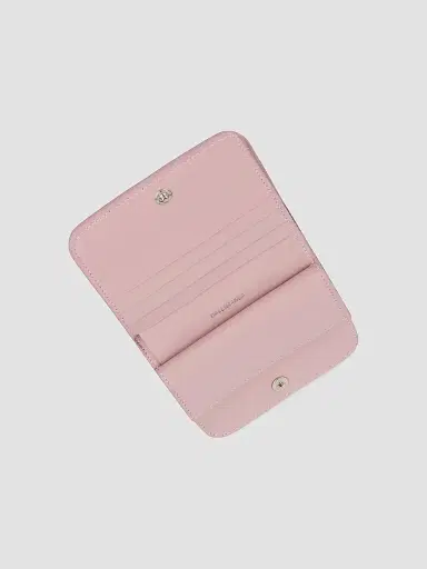Balenciaga Women's Cash Flap Coin And Card Holder - Pink White | Thumbnail 3
