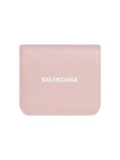 Balenciaga Women's Cash Flap Coin And Card Holder - Pink White | Thumbnail 1