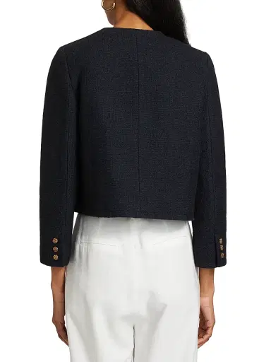 Ba&sh Women's Meredith Cotton-Blend Jacket - Marine - Size Large | Thumbnail 5