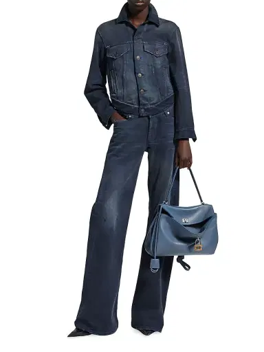 Balenciaga Women's Rodeo Handbag - Faded Dark Blue | Thumbnail 1 Balenciaga Women's Rodeo Handbag - Faded Dark Blue | Thumbnail 1