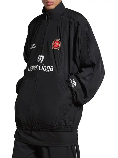 Balenciaga Men's Paris Soccer Tracksuit Jacket - Black | Thumbnail 3 Balenciaga Men's Paris Soccer Tracksuit Jacket - Black | Thumbnail 3