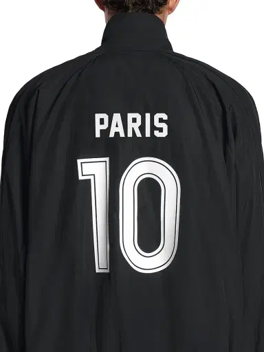 Balenciaga Men's Paris Soccer Tracksuit Jacket - Black | Thumbnail 6 Balenciaga Men's Paris Soccer Tracksuit Jacket - Black | Thumbnail 6