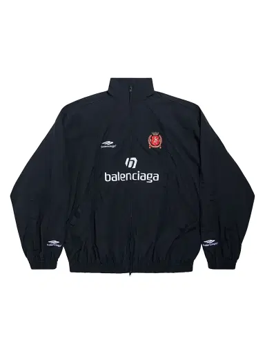 Balenciaga Men's Paris Soccer Tracksuit Jacket - Black | Thumbnail 1 Balenciaga Men's Paris Soccer Tracksuit Jacket - Black | Thumbnail 1