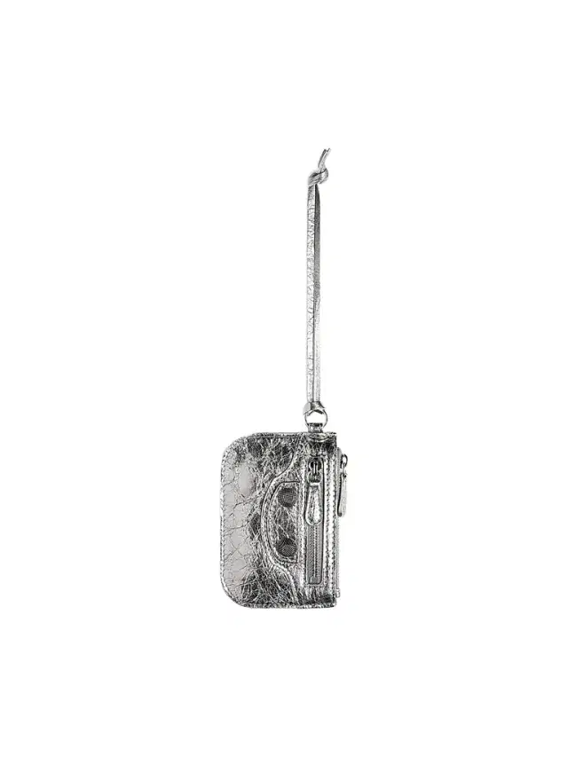 Balenciaga Women's Le Cagole Coin Purse Metallized - Silver