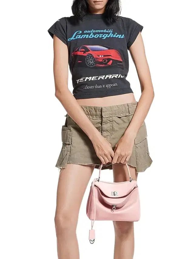 Women's Rodeo Mini Handbag - Suede Pink Silver