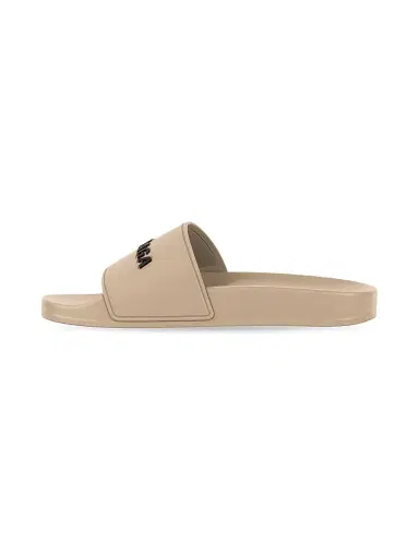 Balenciaga Men's Pool Slide Sandals - Beige Black | Thumbnail 2