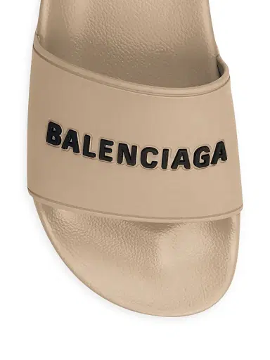 Balenciaga Men's Pool Slide Sandals - Beige Black | Thumbnail 3