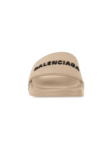Balenciaga Men's Pool Slide Sandals - Beige Black | Thumbnail 6