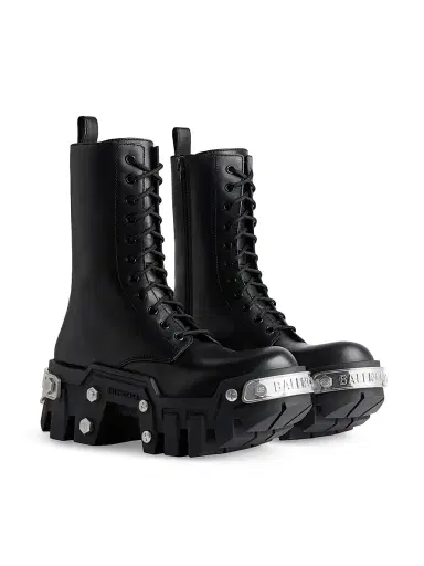 Balenciaga Men's Bulldozer Lace-Up Boots - Black - Size 6 | Thumbnail 2