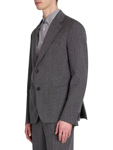 Officine Générale Men's Arthus Herringbone Wool Jacket - Grey | Thumbnail 4 Officine Générale Men's Arthus Herringbone Wool Jacket - Grey | Thumbnail 4