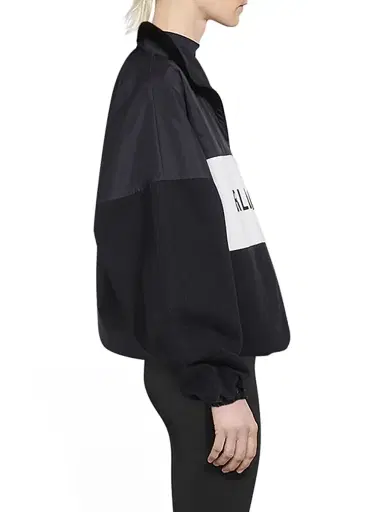Balenciaga Women's Zipped Nylon Logo Denim Jacket | Thumbnail 3 Balenciaga Women's Zipped Nylon Logo Denim Jacket | Thumbnail 3