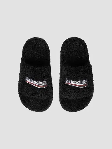 Balenciaga Women's Fluffy Platform Sandals - Black - Size 11 | Thumbnail 6 Balenciaga Women's Fluffy Platform Sandals - Black - Size 11 | Thumbnail 6