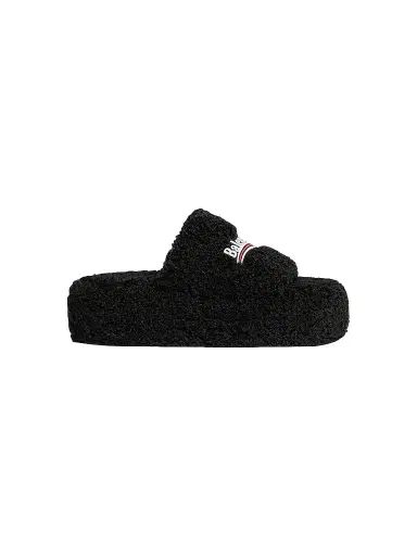 Balenciaga Women's Fluffy Platform Sandals - Black - Size 11 | Thumbnail 1 Balenciaga Women's Fluffy Platform Sandals - Black - Size 11 | Thumbnail 1