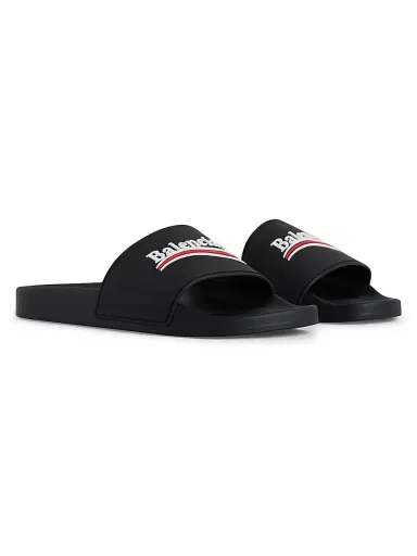Balenciaga Men's Pool Slide Sandals - Black - Size 6 | Thumbnail 2 Balenciaga Men's Pool Slide Sandals - Black - Size 6 | Thumbnail 2