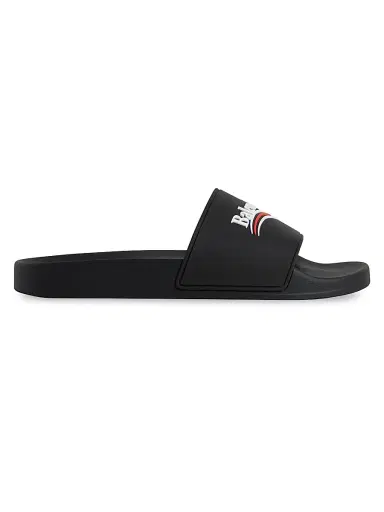 Balenciaga Men's Pool Slide Sandals - Black - Size 6 | Thumbnail 1 Balenciaga Men's Pool Slide Sandals - Black - Size 6 | Thumbnail 1