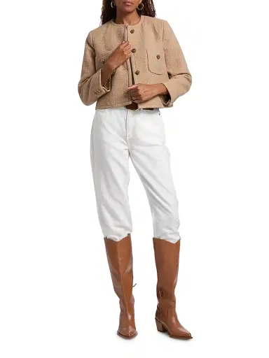 Ba&sh Women's Meredith Cotton-Blend Jacket - Camel - Size 4 | Thumbnail 2 Ba&sh Women's Meredith Cotton-Blend Jacket - Camel - Size 4 | Thumbnail 2