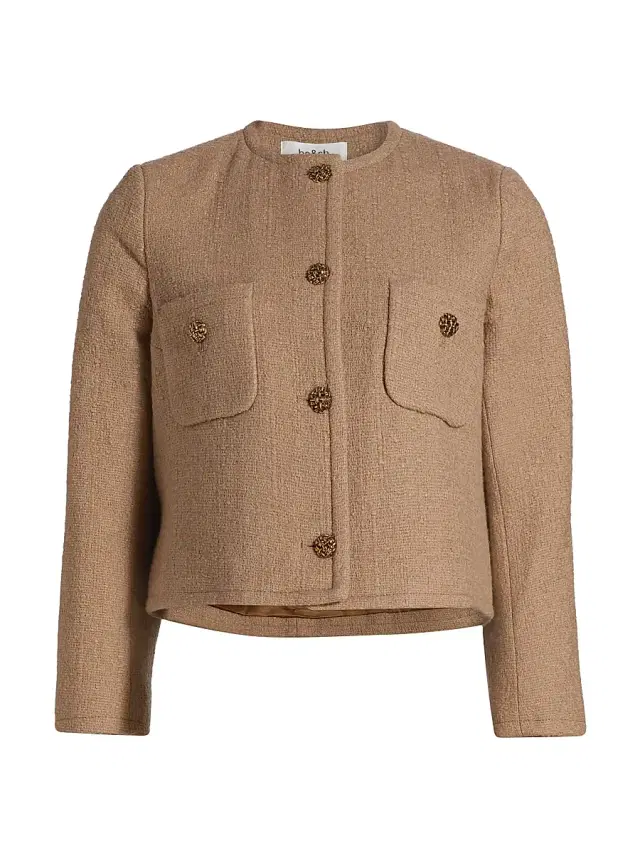 ba & sh Women's Meredith Cotton-Blend Jacket - Camel