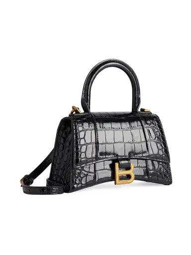 Balenciaga Women's Hourglass XS Handbag Crocodile Embossed | Thumbnail 5 Balenciaga Women's Hourglass XS Handbag Crocodile Embossed | Thumbnail 5