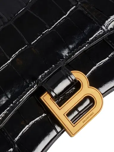 Balenciaga Women's Hourglass XS Handbag Crocodile Embossed | Thumbnail 8 Balenciaga Women's Hourglass XS Handbag Crocodile Embossed | Thumbnail 8