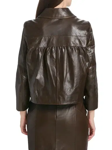 Ba&sh Women's Milos Pleated Leather Jacket | Thumbnail 5 Ba&sh Women's Milos Pleated Leather Jacket | Thumbnail 5